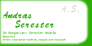 andras serester business card